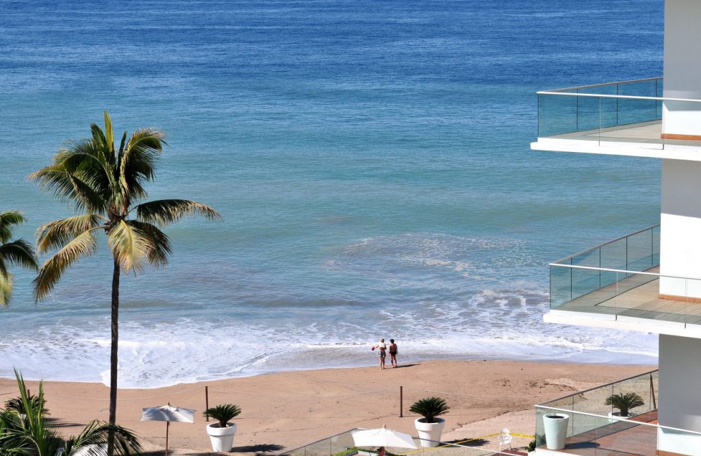 contemporary designed condos with an ocean view